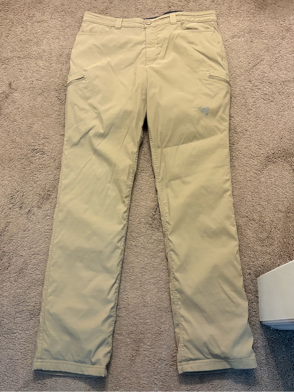 Eddie Bauer Women’s 16 Fleece Lined Hiking Pants Khaki Outdoor Travel gorpcore - Picture 2 of 7
